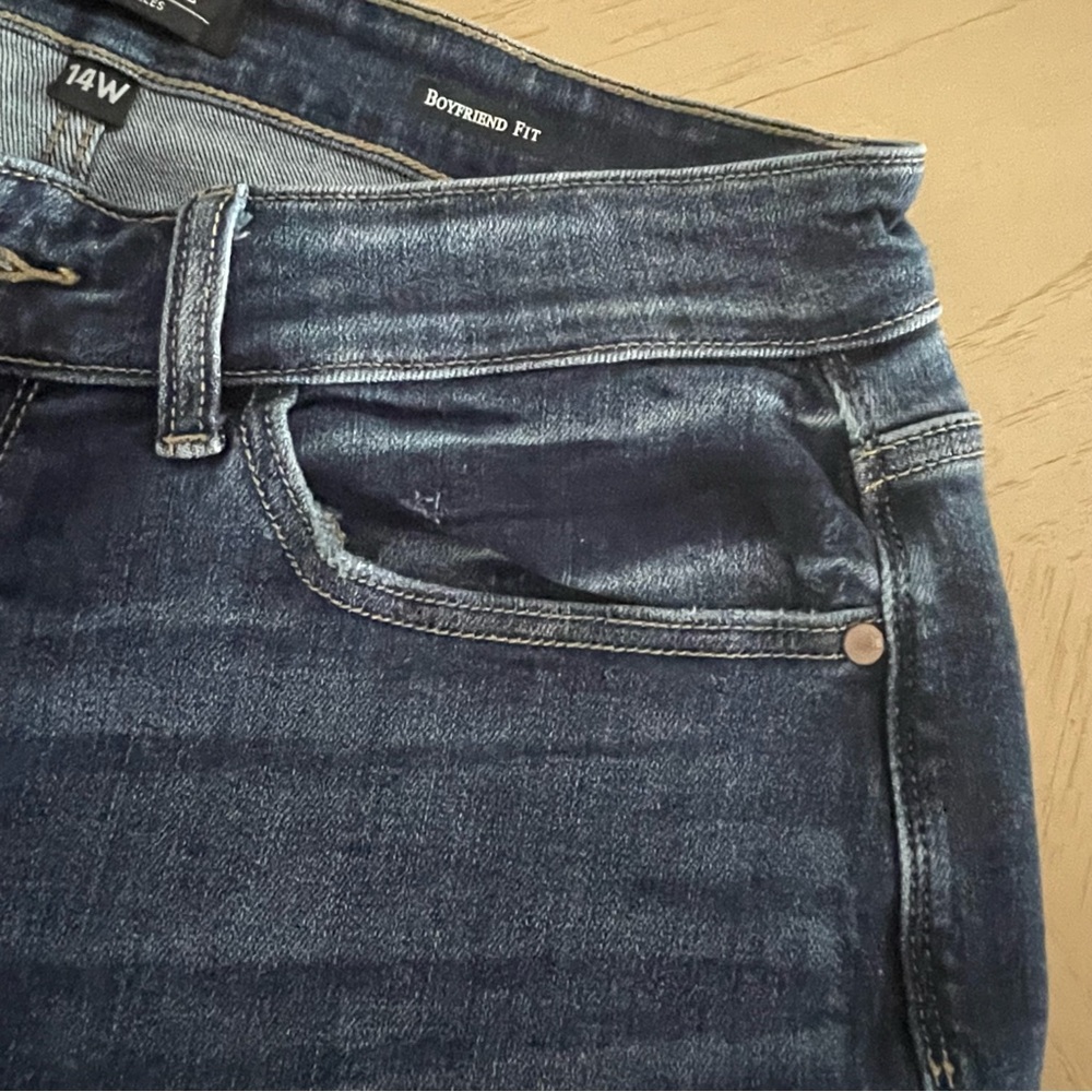 Judy Blue Boyfriend Jeans 14W Plus Stretch Denim High Rise - Picture 6 of 14
